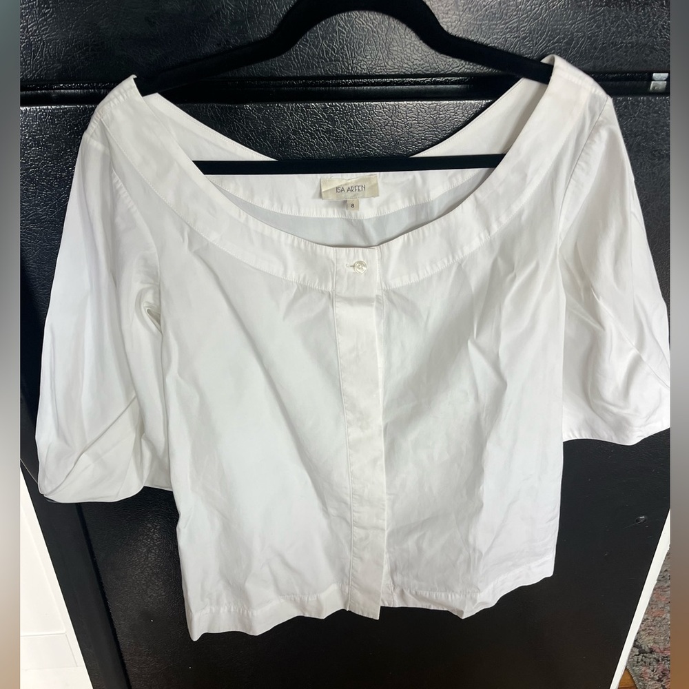 Elegant White Women's Top Isa Afren Size S